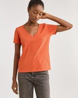 Pendleton Women's Short-sleeve Cotton Slub Tee Rust ochre