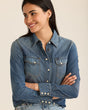 Pendleton Women's Chambray Gambler Shirt Medium blue