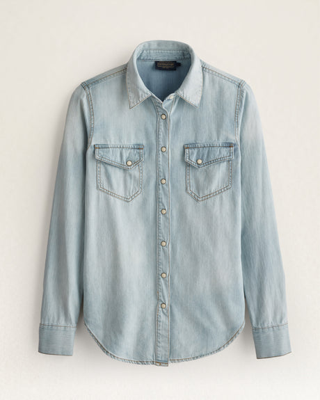 Pendleton Women's Chambray Gambler Shirt Light blue