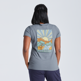 Life Is Good Women's Canyon Scene Short-Sleeve Crusher Tee - Stone Blue Stone Blue