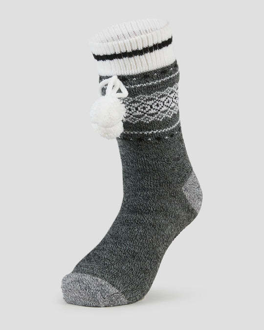 Terramar Unisex Sherpa Lined Slipper Sock