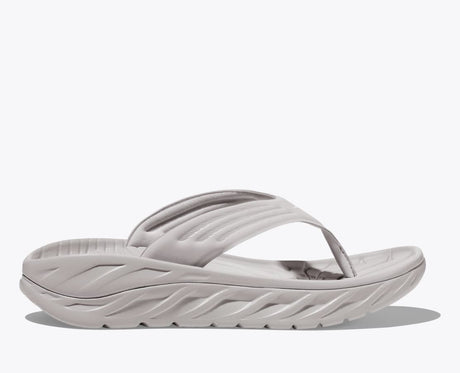 Hoka Men's ORA Recovery Flip Sandal - Lunar Rock/White Lunar Rock/White