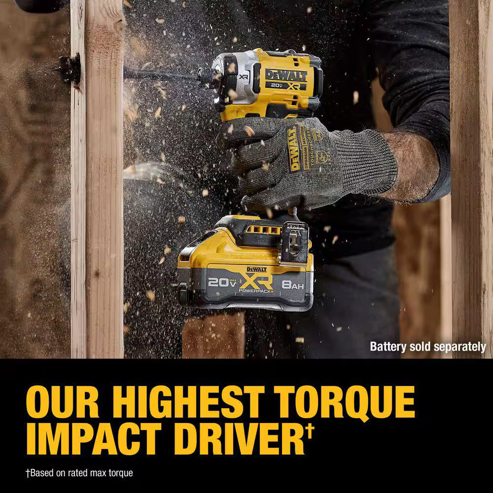 Dewalt 20V MAX XR 3-Speed 1/4in. High Torque Impact Driver (Tool
