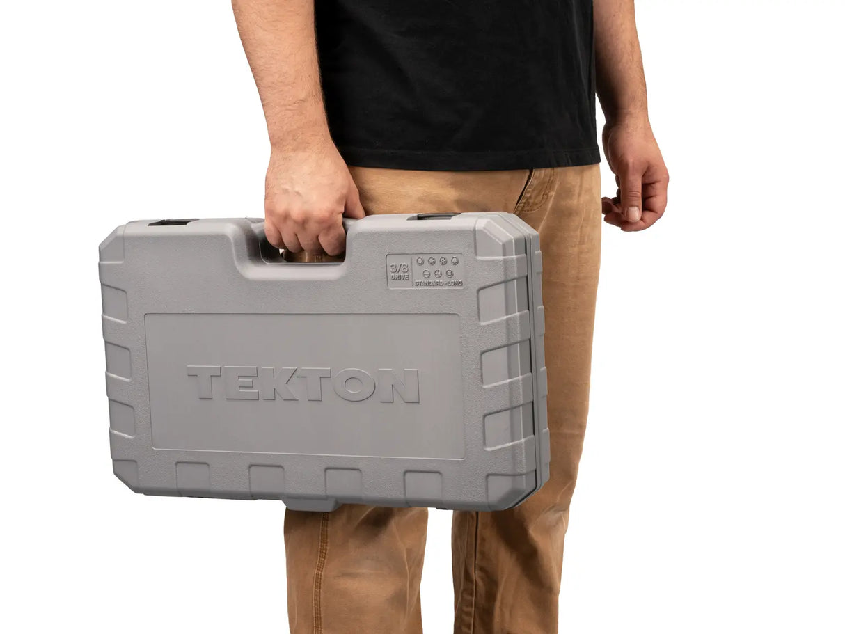 Tekton 110-Piece 3/8 Inch Drive Hex, Torx, TR Torx, Phillips, Slotted, Square, Triple Square Bit Socket Set