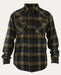 Noble Outfitters Men's Brawny Snap Front Flannel Shirt Khaki/navy Plaid