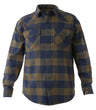 Noble Outfitters Men's Brawny Snap Front Flannel Shirt - Navy / Olive Buffalo Plaid Navy / Olive Buffalo Plaid /  / REG