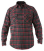 Noble Outfitters Men's Brawny Snap Front Flannel Shirt - Wolf Grey / Red Plaid Wolf Grey / Red Plaid /  / REG