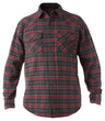 Noble Outfitters Men's Brawny Snap Front Flannel Shirt - Wolf Grey / Red Plaid Wolf Grey / Red Plaid /  / REG