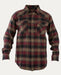 Noble Outfitters Men's Brawny Snap Front Flannel Shirt Dark Port / Tundra Plaid