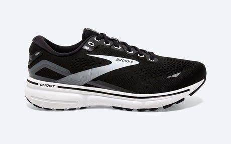 Brooks Men's Ghost 15 Shoe Black/Blackened Pearl/White