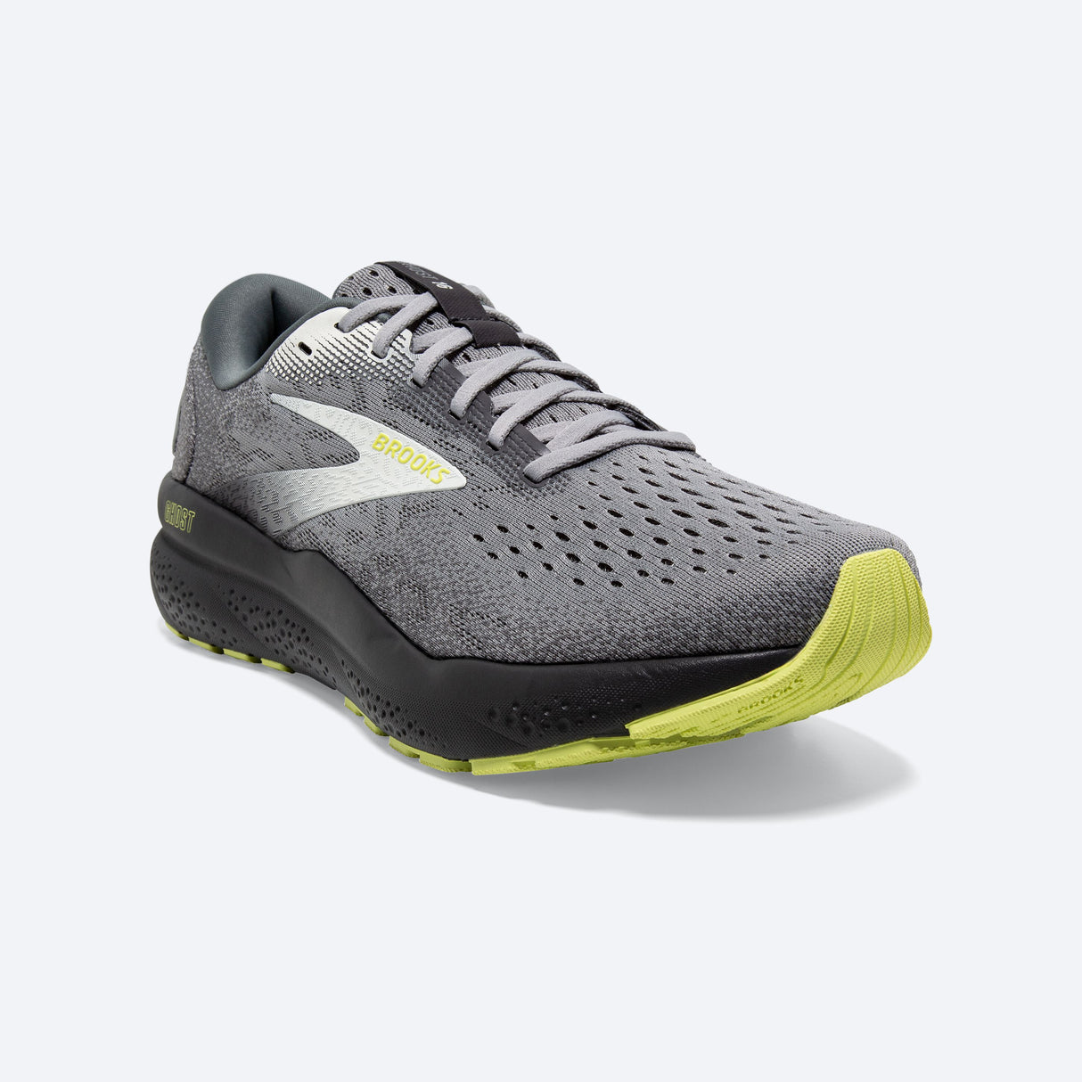 Brooks Men's Ghost 16 Shoe- Primer/Grey/Lime Primer/Grey/Lime