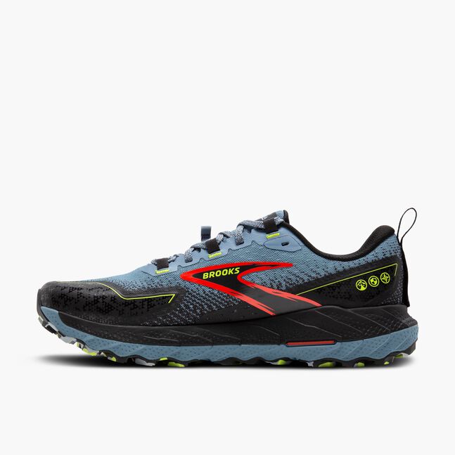 Brooks Men's Cascadia 18 Shoe - Citadel/Ebony/Lime Citadel/Ebony/Lime