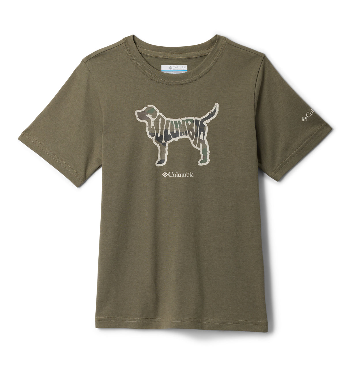 Columbia Boys Valley Creek Short Sleeve Graphic Shirt - Stone Green / Friendly Fun Stone Green / Friendly Fun
