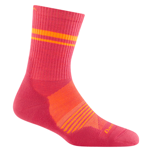 Darn Tough Women's Element Micro Crew Lightweight Running Sock - Raspberry Raspberry