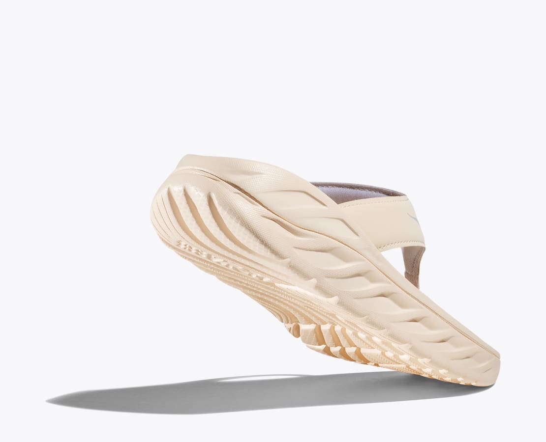 Hoka Women's ORA Recovery Flip Sandal - Vanilla/Lunar Rock Vanilla/Lunar Rock