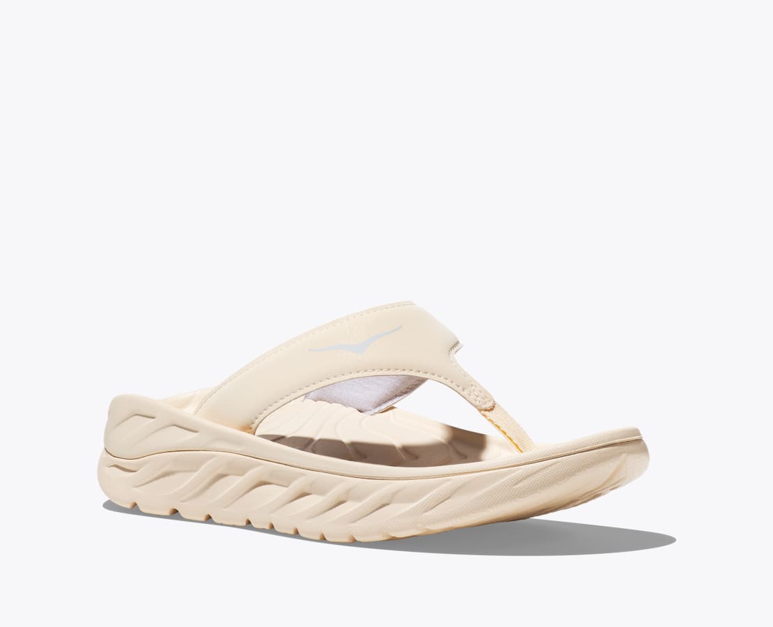 Hoka Women's ORA Recovery Flip Sandal - Vanilla/Lunar Rock Vanilla/Lunar Rock