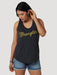 Women's Wrangler Retro Rope Logo Racerback Tank In Caviar Heather Caviar heather