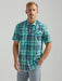 Men's Atg By Wrangler Asymmetrical Zip Pocket Plaid Shirt In Tidewater Plaid Tidewater plaid