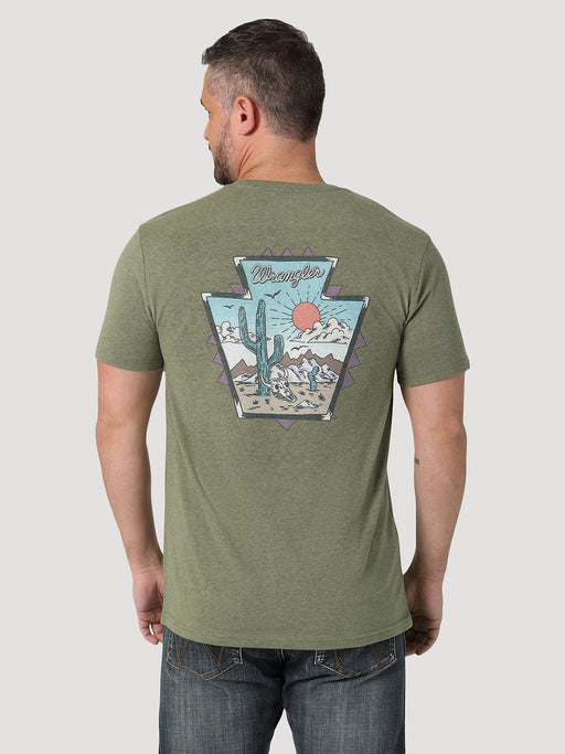 Men's Wrangler Back Graphic T-shirt In Sage Heather Sage heather