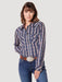 Women's Wrangler All Occasion Western Snap Shirt In Pageant Blue Multi