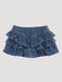 Wrangler Little Girl's Pull On Ruffle Denim Skirt In Blue Denim Blue denim