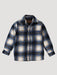 Boy's Wrangler Quilt Lined Flannel Shirt Jacket In Tannin Tannin