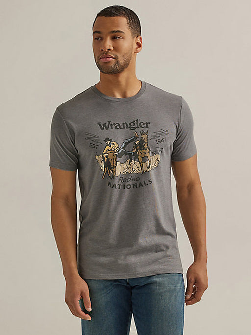 Wrangler Mens Rodeo Nationals Graphic T-Shirt - Pewter Pewter