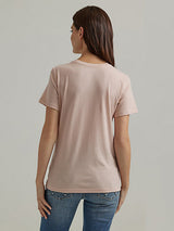 Wrangler Womens 1947 Nostalgia Logo Tee - Peach Whip Heather Peach Whip Heather