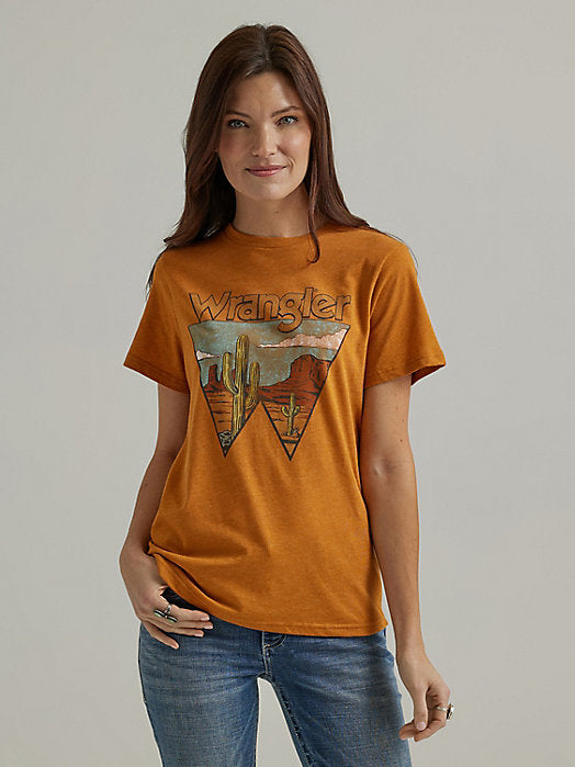 Wrangler Womens Southwestern Graphic Tee - Thai Curry Heather Thai Curry Heather