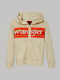 Wrangler Girls Block Logo Zip Front Hoodie - Heather Block Heather