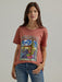 Wrangler Womens Desert Rose Graphic Boyfriend Tee - Redwood Heather Redwood