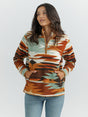 Wrangler Women's Retro Quarter-Zip Sherpa Pullover - Desert Hues Desert Hues