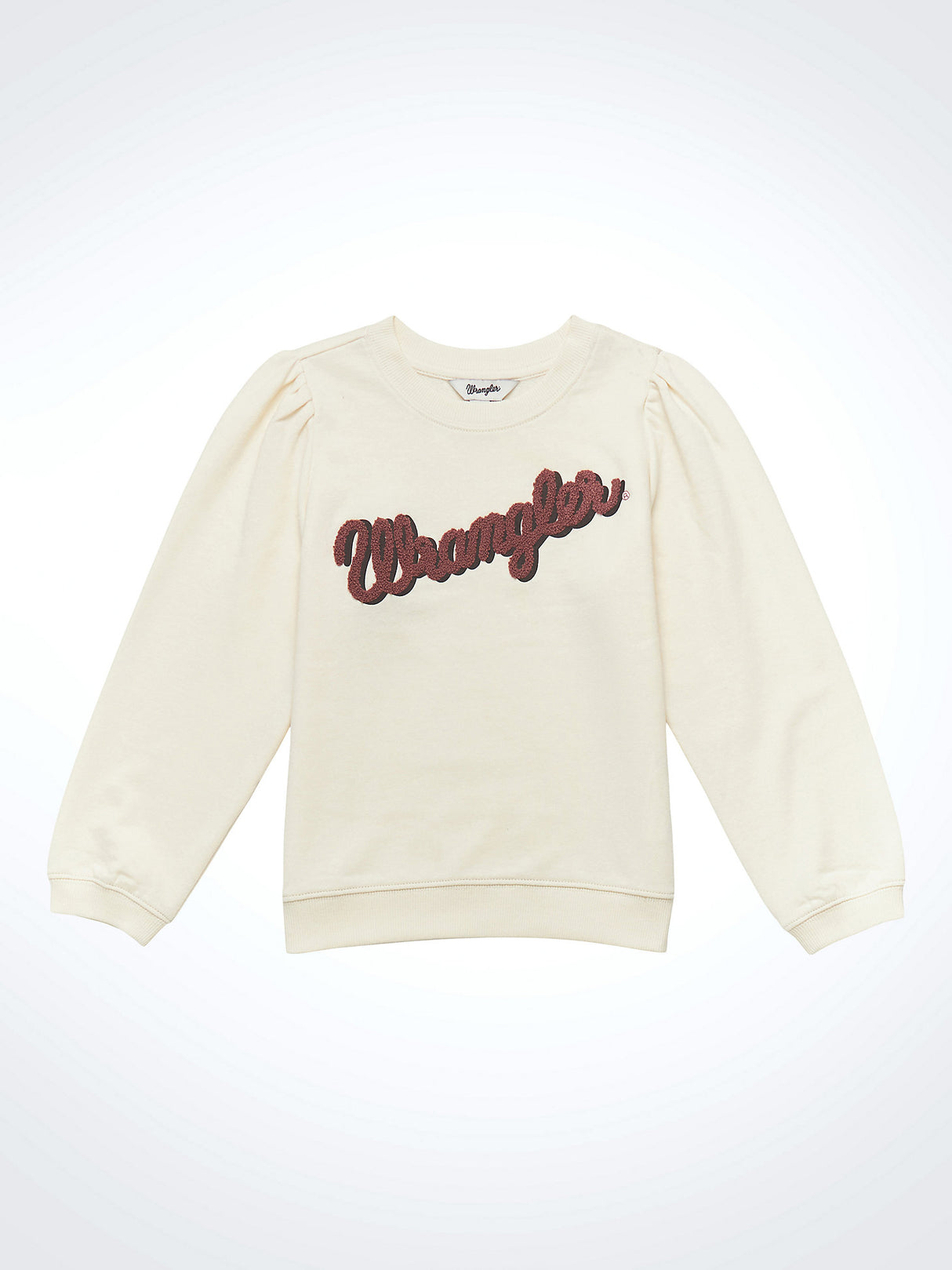 Wrangler Girls' Embroidered Puff Sleeve Pullover - White White