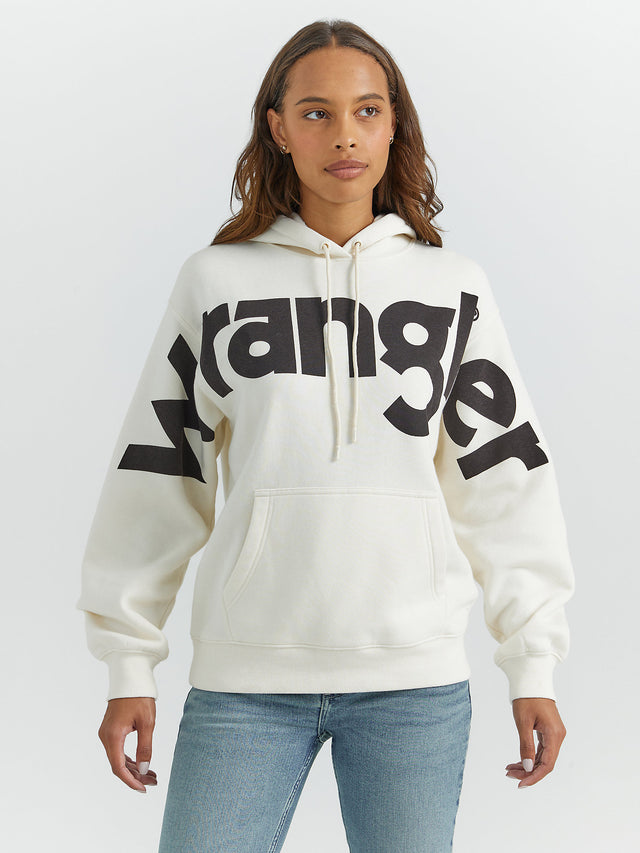 Wrangler Women's Bold Logo Hoodie - White White