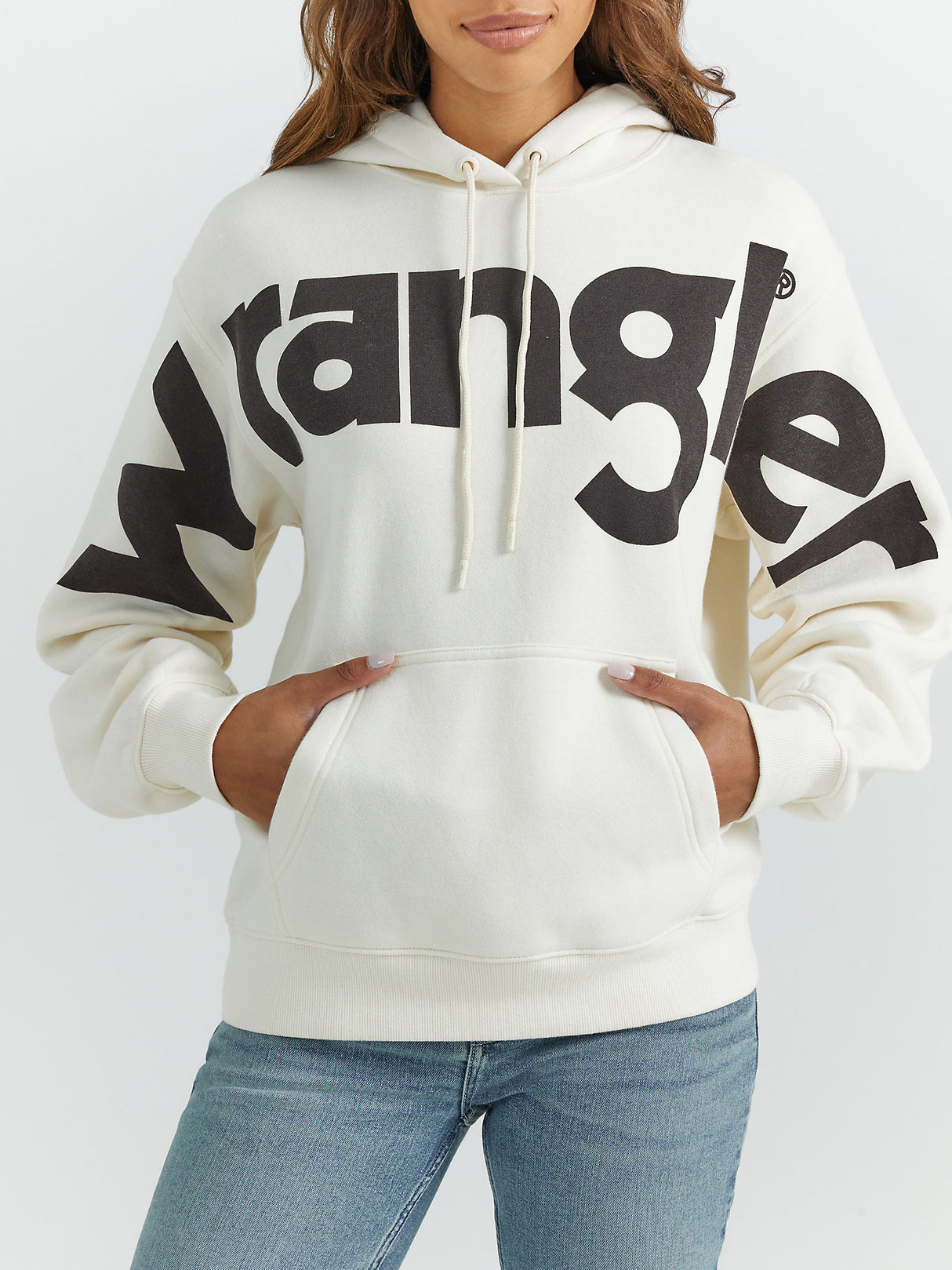 Wrangler Women's Bold Logo Hoodie - White White