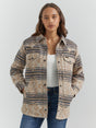 Wrangler Women's Southwestern Print Shacket - Doe Stripe Doe tripe / S