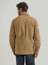 Wrangler Men's Reversible Quilted Shirt Jacket - Clay Clay