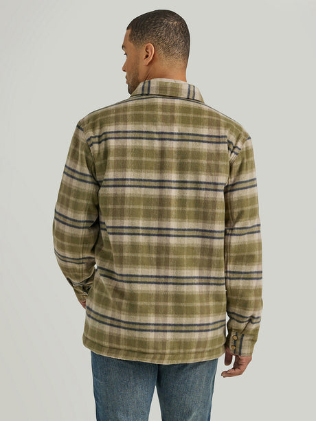 Wrangler Men's Quilt Lined Flannel Shirt Jacket - Birch Birch