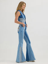 Wrangler Lainey Wilson Patchwork Bell Bottoms - Patchwork Blue