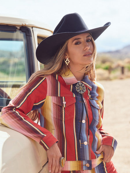 Wrangler Lainey Wilson Rodeo Ben Stripe Trucker Jacket - Rodeo Ben