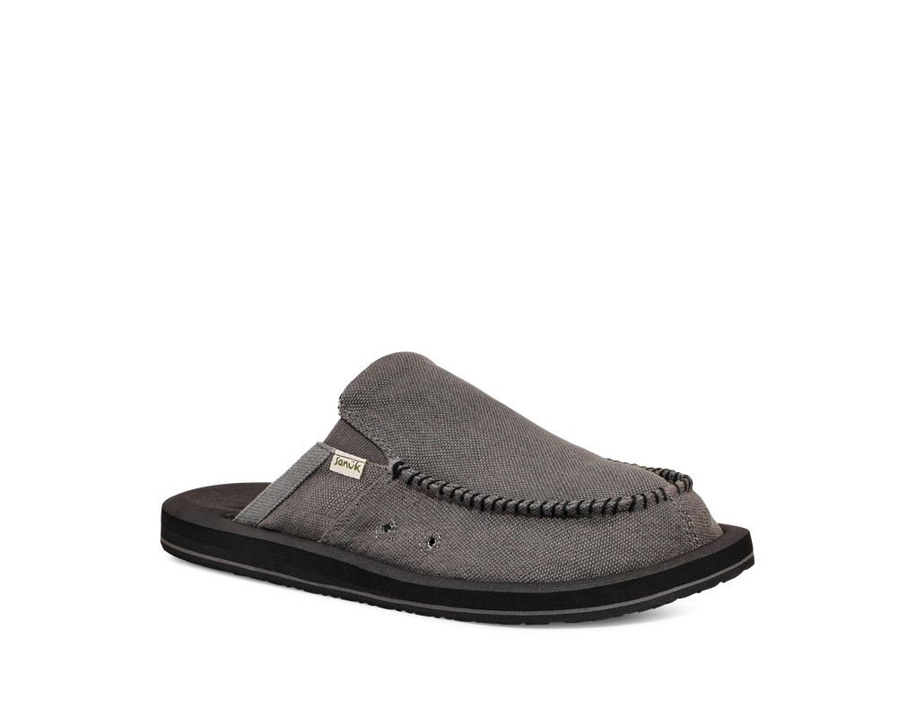 Sanuk Men's You Got My Back Soft Top Hemp Shoe Dark Grey