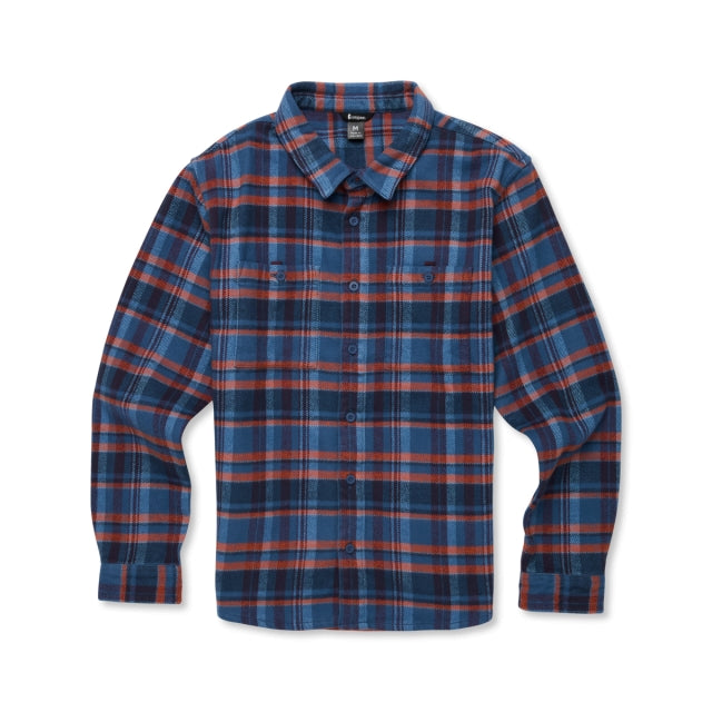 Cotopaxi Mens Mero Organic Flannel Shirt Deep sea/fjord plaid