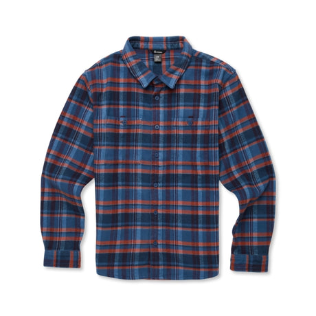 Cotopaxi Mens Mero Organic Flannel Shirt Deep sea/fjord plaid