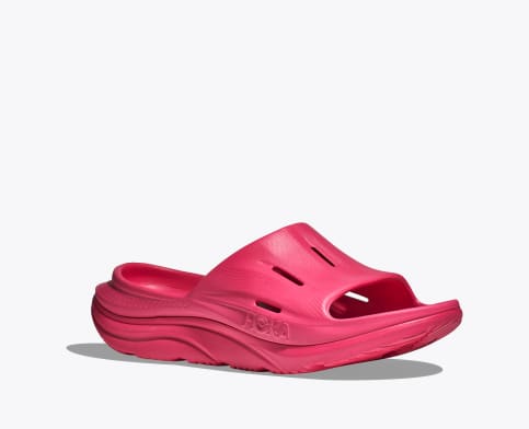 Hoka Ora Recovery Slide 3 Sandal - Raspberry/Raspberry Raspberry/Raspberry