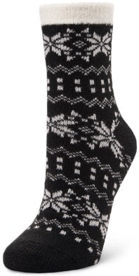 Sof Sole Women's Fireside Cozy Sock Black Masterfleece