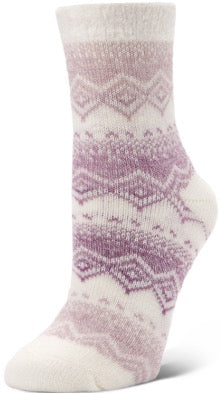 Sof Sole Women's Fireside Cozy Sock Purple Diamond Overlay