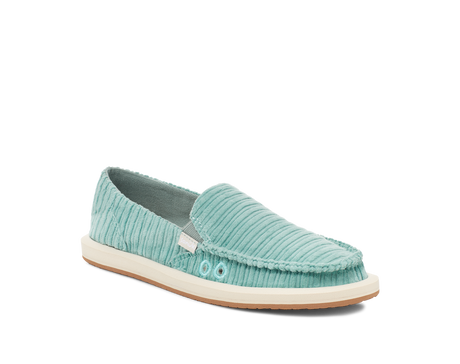 Sanuk Women's Donna Vintage Corduroy Shoe Dusty Turquoise