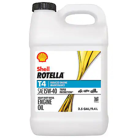 Shell 15W-40 Rotella T4 2.5GAL engine oil