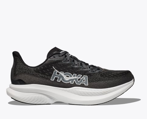 Hoka Men's Mach 6 Shoe - Black/White Black/White