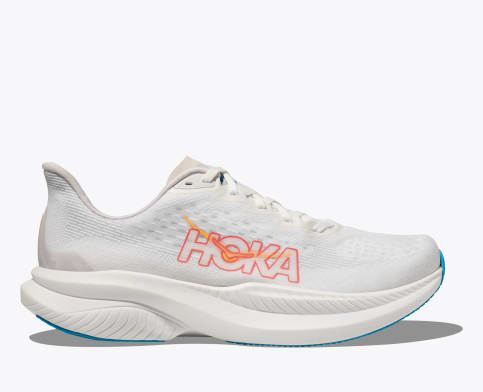 Hoka Women's Mach 6 Shoe - White/Nimbus Cloud White/Nimbus Cloud